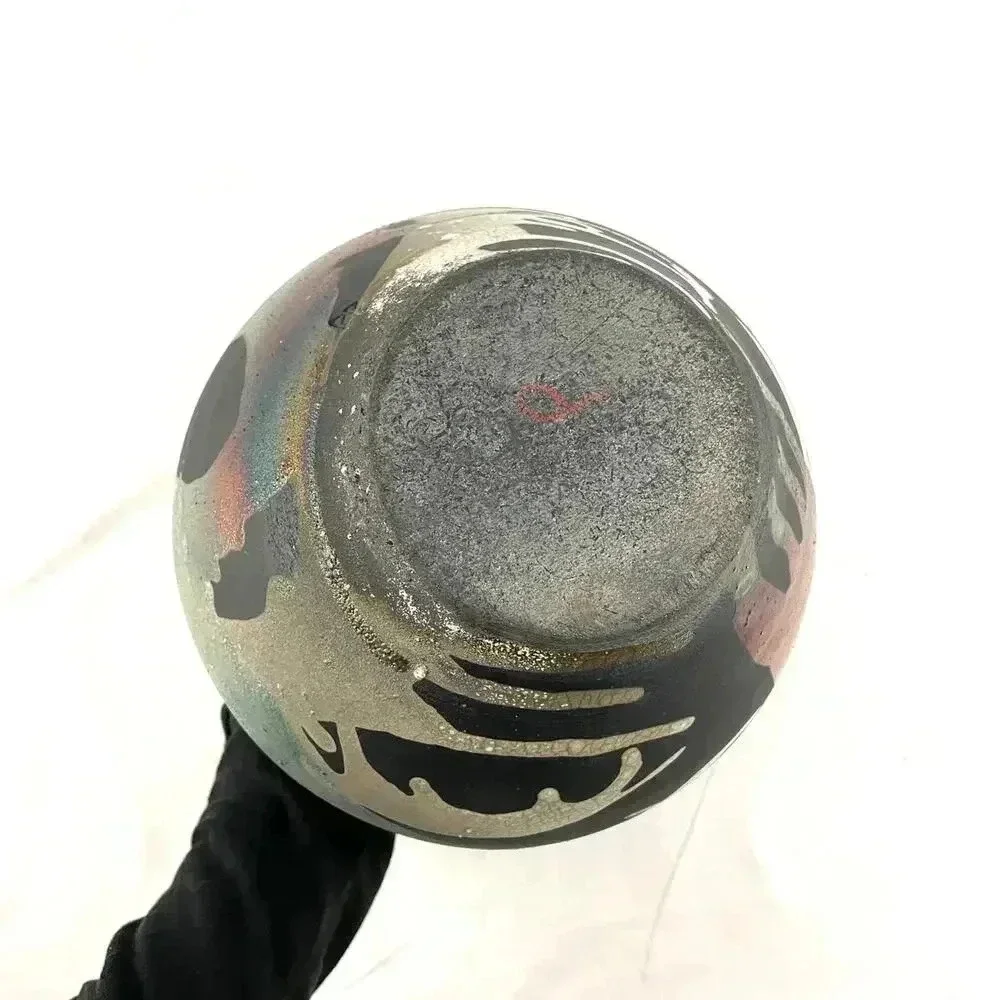 VTG‎ Pottery Vase Abstract Handmade Art Unique 7.5